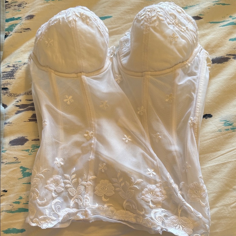 Felina White Lingerie Bustier
